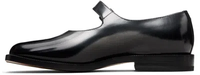Maison Margiela Mary Jane Mini Heel Shoes With Buckle Strap In Black