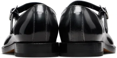 Maison Margiela Mary Jane Mini Heel Shoes With Buckle Strap In Black