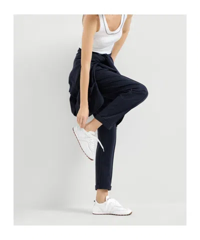 Brunello Cucinelli Grained Soft Leather Runners With Shiny Loops Shoes In White