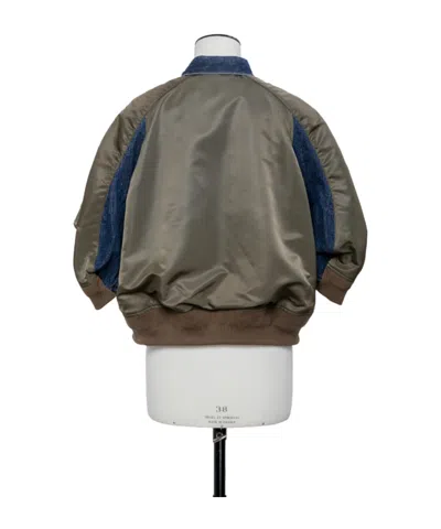 Sacai Buttoned Flap-pockets Denim Jacket In Blue