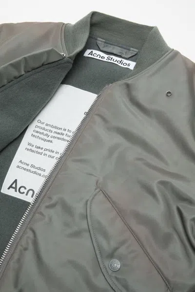 Acne Studios Full-zip Bomber Jacket In Green