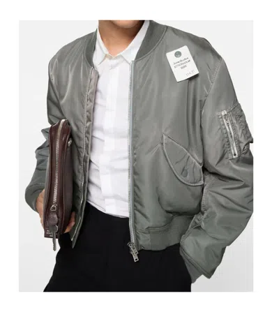 Acne Studios Full-zip Bomber Jacket In Green