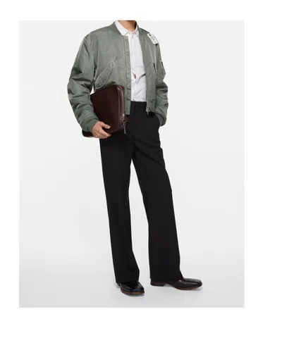 Acne Studios Full-zip Bomber Jacket In Green