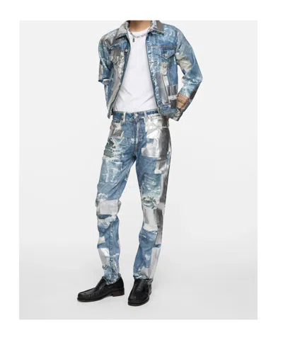 Acne Studios Long Sleeve Denim Jacket In Blue