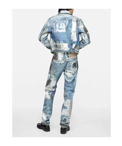 Acne Studios Long Sleeve Denim Jacket In Blue