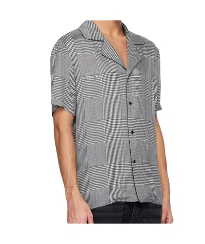 Balmain Houndstooth-pattern Shirt In Gray