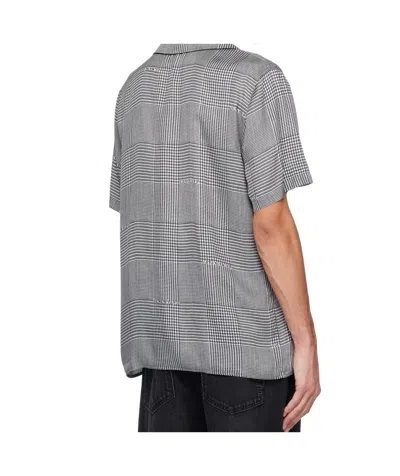 Balmain Houndstooth-pattern Shirt In Gray