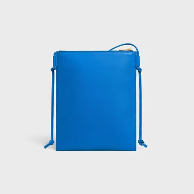 Celine Sharp Pouch In Smooth Lambskin In Blue