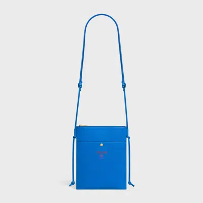 Celine Sharp Pouch In Smooth Lambskin In Blue