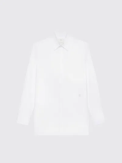 Givenchy Twisted Sleeve Overshirt In White
