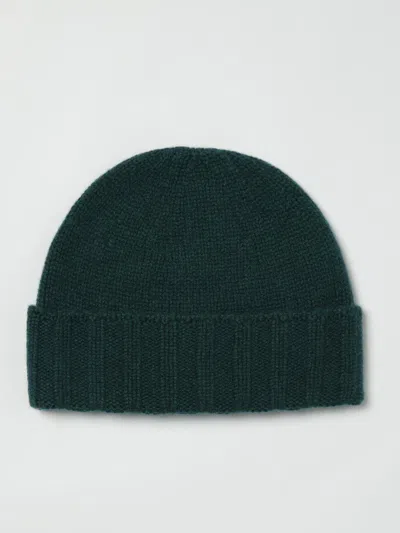 Drumohr Turn-up Cashmere Beanie In Green