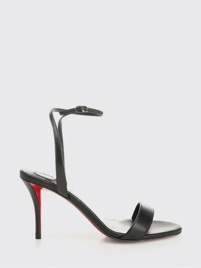 Christian Louboutin Miss Z Leather Red Sole Ankle-strap Sandals In Black