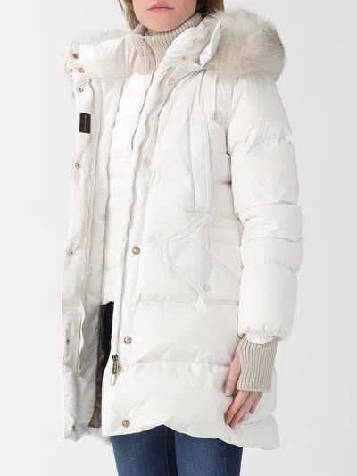Moorer Long-sleeved Hooded Down Jacket In White