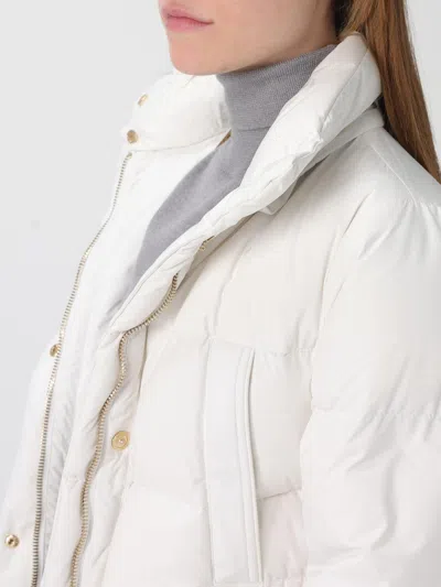 Moorer Long-sleeved Hooded Down Jacket In White