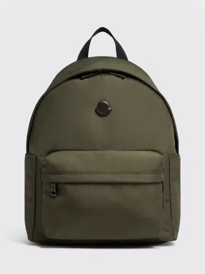 Moncler Pierrick Backpack Front Pocket Adjustable Straps Handle In Green
