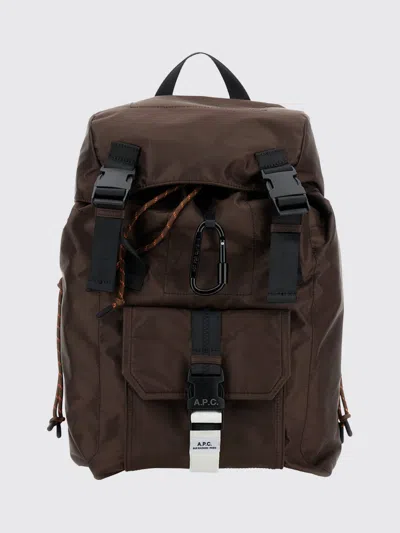 A.p.c. Men Trek Backpack In Orange | ModeSens