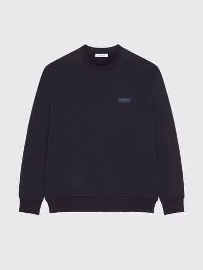 Givenchy Basic Cotton Crewneck Sweatshirt In Blue