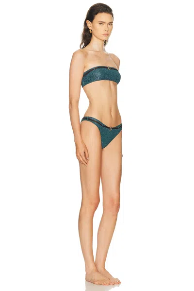 Oseree Lumiere Micro Belt Bikini Set In Blue