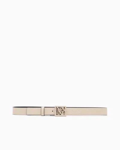 Armani Exchange Technical Fabric Belt In Neutral
