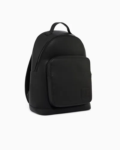 Armani Exchange Technical Fabric Backpack In Black