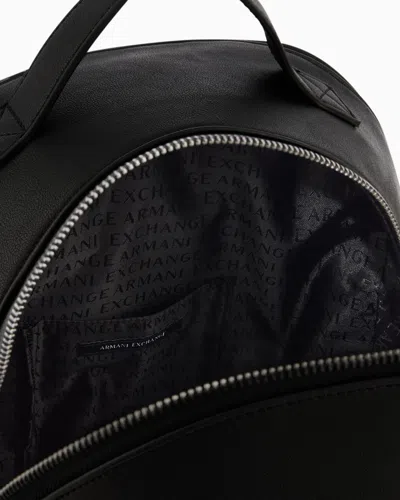 Armani Exchange Technical Fabric Backpack In Black