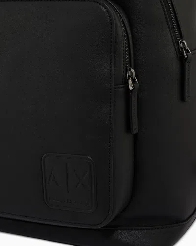 Armani Exchange Technical Fabric Backpack In Black