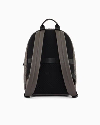 Armani Exchange Backpack In Smooth Technical Fabric In Brown