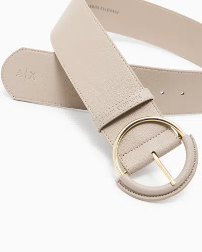 Armani Exchange Technical Fabric Belt In White