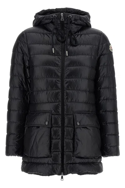 Moncler Down Hooded Jasmin Puffer Jacket In Black
