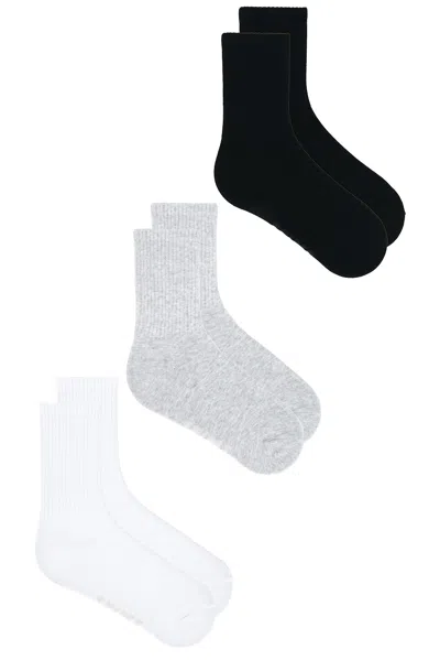 Skims 3-pack Sport Crew Sock In Multi