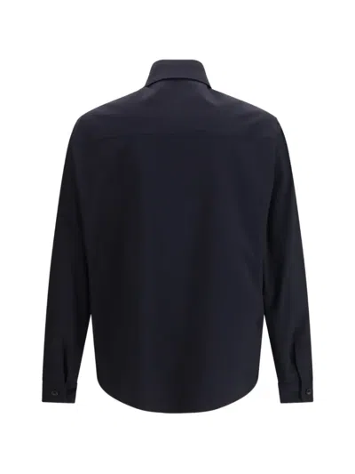 Cruna Overshirt In High-performance Technical Fabric In Blue