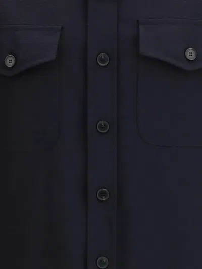 Cruna Overshirt In High-performance Technical Fabric In Blue