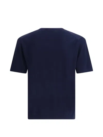 Cruna Cotton Knitted T-shirt In Blue