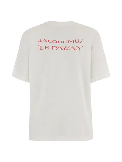 Jacquemus Crew Neck T-shirt In Neutral