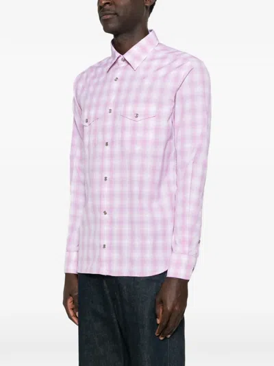 Tom Ford Check-pattern Chest-pocket Shirt In Pattern