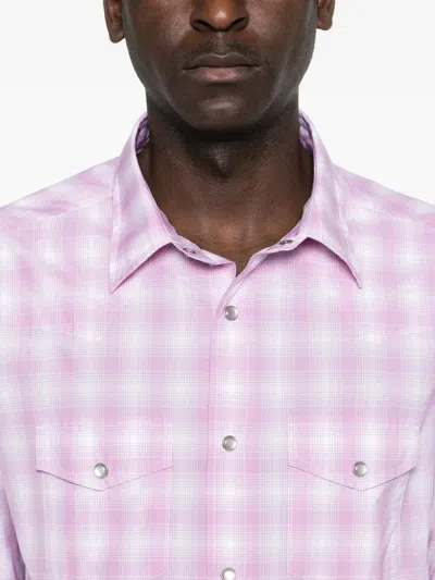 Tom Ford Check-pattern Chest-pocket Shirt In Pattern