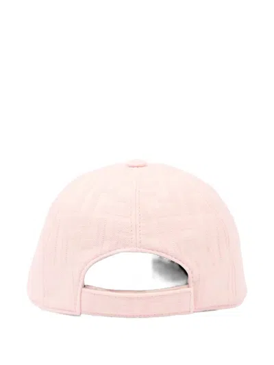 Fendi Logo Cap In Pink