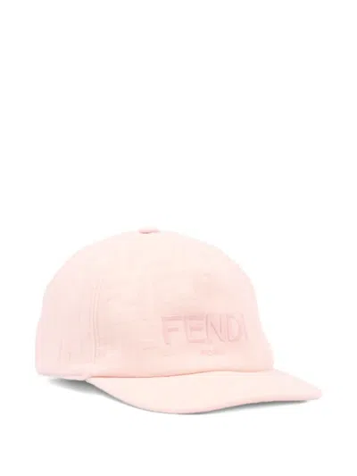 Fendi Logo Cap In Pink