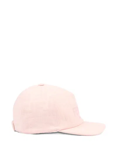 Fendi Logo Cap In Pink
