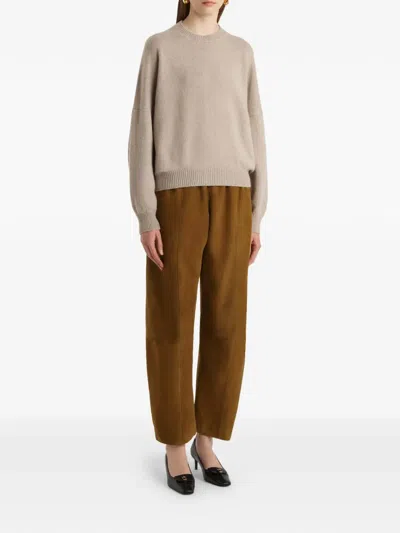 Khaite Margaux Cashmere Crewneck Sweater In Multi