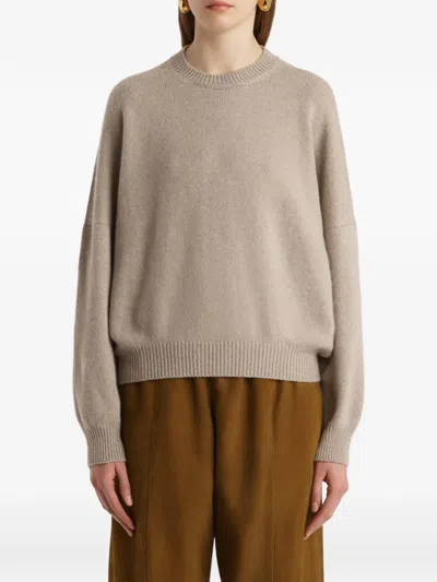 Khaite Margaux Cashmere Crewneck Sweater In Multi