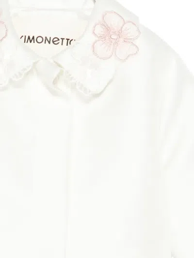 Simonetta Flower-embellished Jacket In Neutral