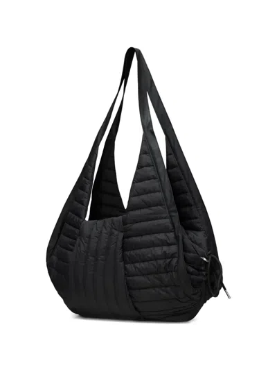 Rains Quilted Drawstring Shoulder Bag In Black