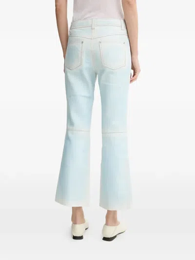 Stand Studio Michaela Belt-loop Leather Trousers In Blue