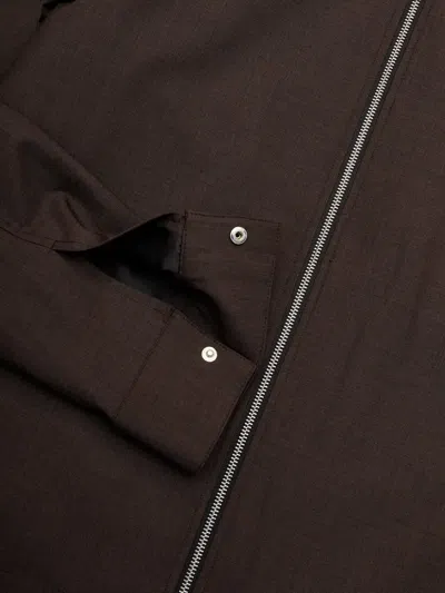 Selected Zip Jacket In Brown