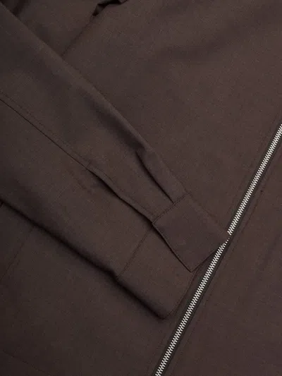 Selected Zip Jacket In Brown