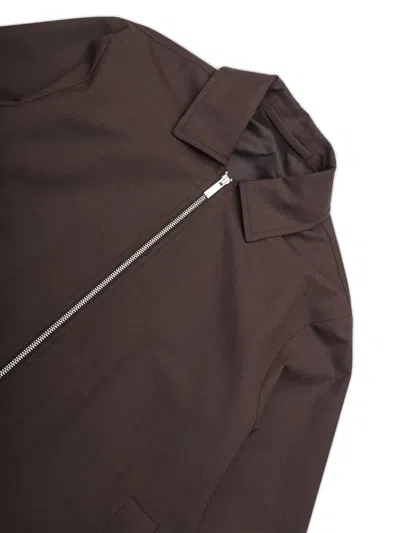 Selected Zip Jacket In Brown