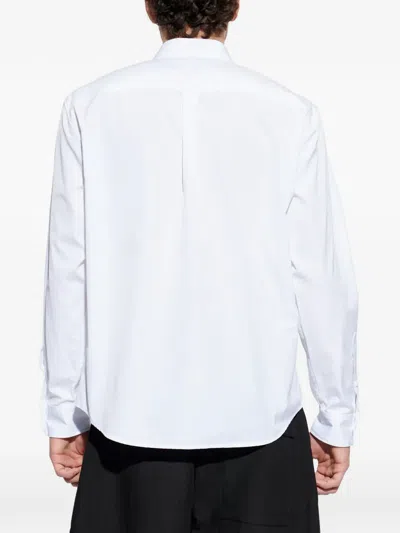 Dsquared2 Buttoned Flap-pocket Shirt In White