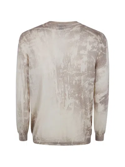 Avant Toi Patterned Sweater In Neutral