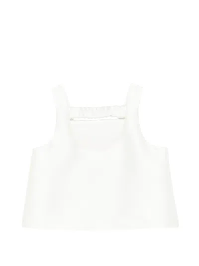 Simonetta Square-neck Top In White